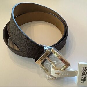 NWT Michael Kors Belt with Signature MK Logo Print